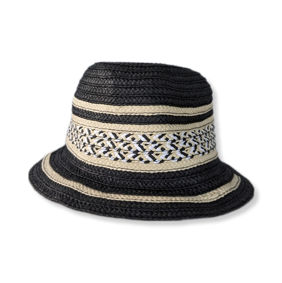 BCBGeneration Accessories - NWT BCBGeneration Black & Tan Paper Straw Hat